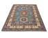 4x6 Blue Kuba Afghan Hand Knotted Wool Area Rug